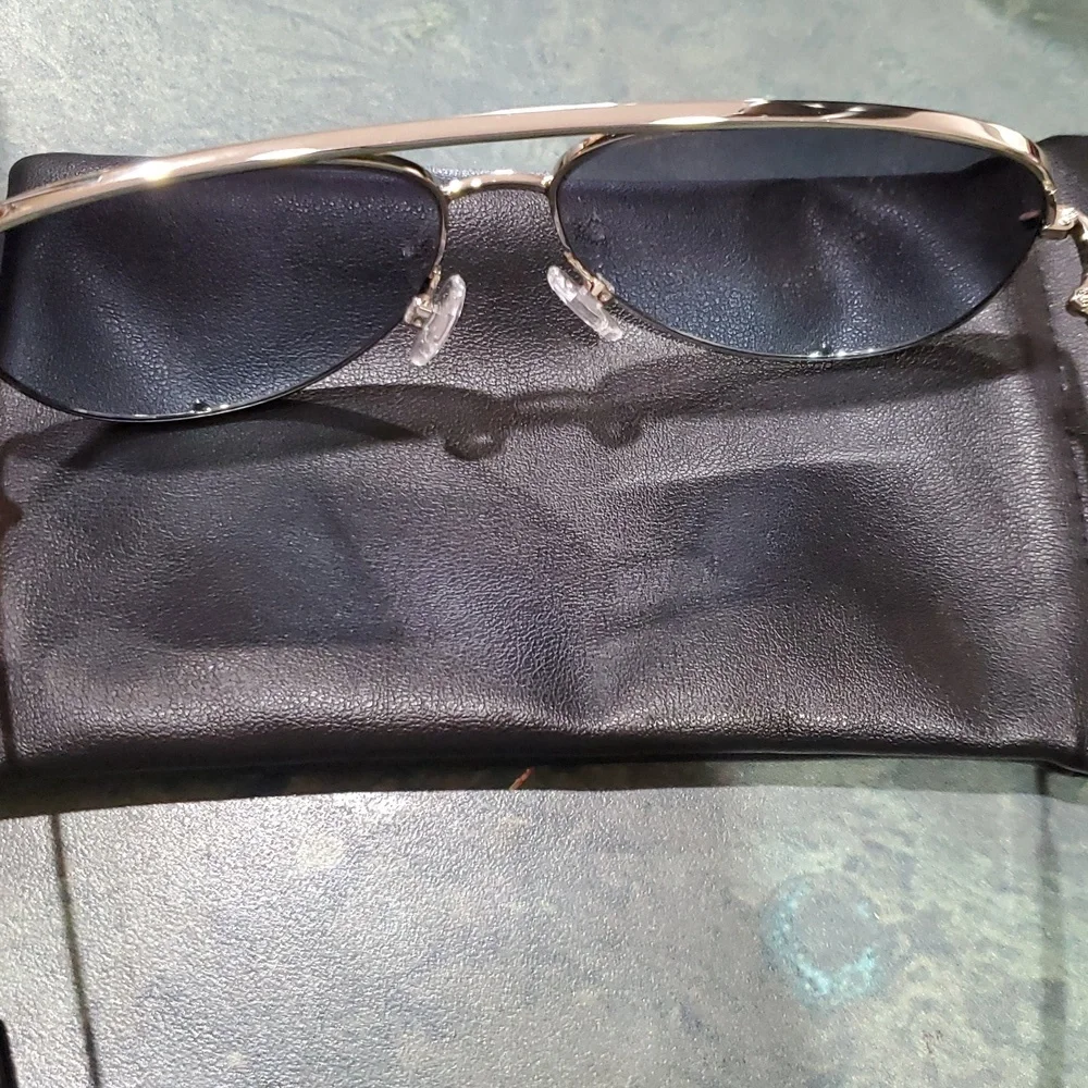 Quay High‎ Key unisex Aviator UV Protection silver wire frame Sunglasses new